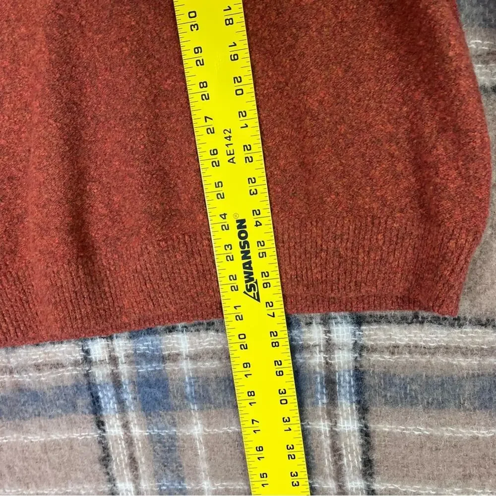 Banana Republic Sweater Mens Medium Rust Cotton & Wool Blend